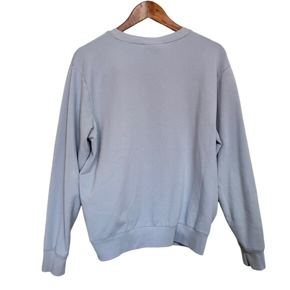 Fila Women's Baby Blue Long Sleeve Logo Pockets Crewneck Sweatshirt Size Large - Picture 9 of 9
